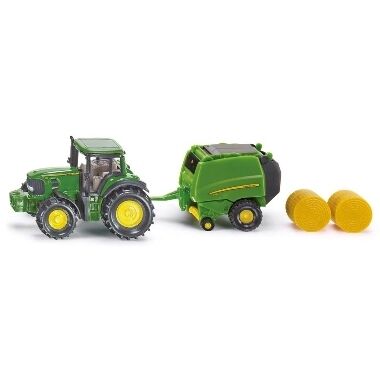 Rotaļu traktors ar ruļļu presi John Deere, Siku