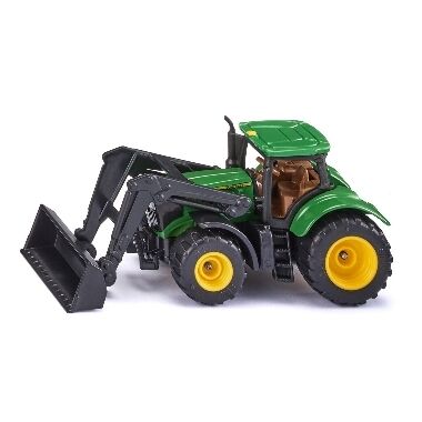 Rotaļu traktors John Deere 6215R ar frontālo iekrāvēju, Siku