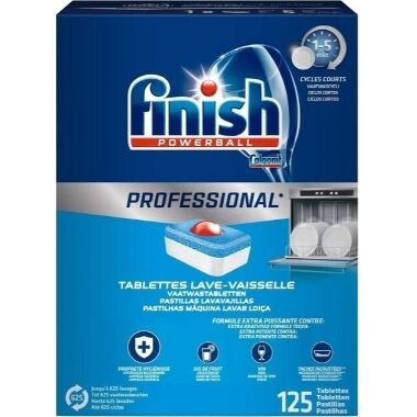 Trauku mazgājamās mašīnas tabletes Finish Professional, 125 gab.