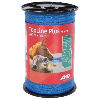 Elektriskā gana lenta TopLine Plus 10mm/200m zila, AKO