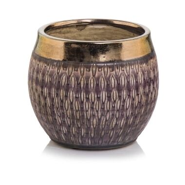 Keramikas puķupods Violet&Gold Polnix, 20x17 cm