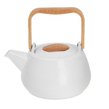 Tējas kanna balta keramikas Kassel, 1,2 L