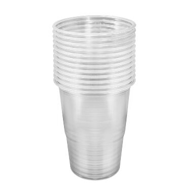 Plastmasas glāzes caurspīdīgas 400 ml Spino, 12 gab.