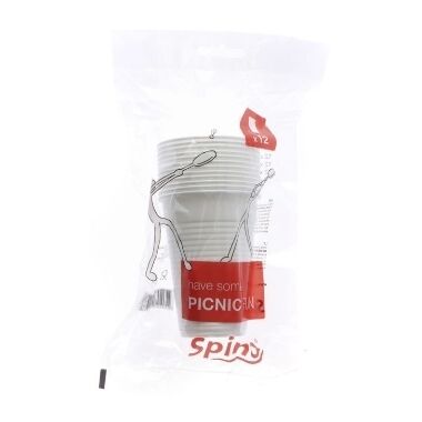 Plastmasas glāzes caurspīdīgas 200 ml Spino, 12 gab.
