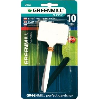 Plastmasas uzrakstu plāksnītes GR5023 Greenmill, 10 gab.