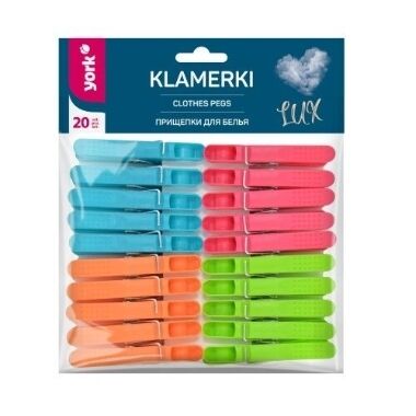 Plastmasas knaģi Lux York, 20 gab.