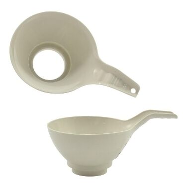 Plastmasas piltuve ar rokturi bēša, 13 cm