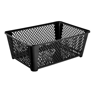 Plastmasas uzglabāšanas grozs melns Bentom, 29,5x20x11 cm