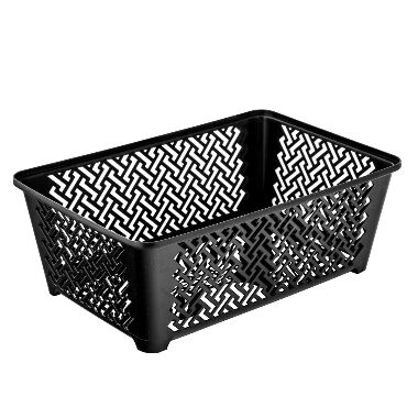 Plastmasas uzglabāšanas grozs melns Bentom, 36x25 cm