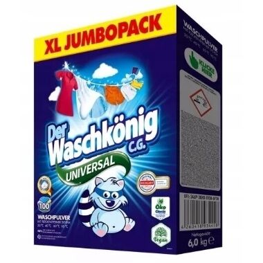 Veļas pulveris Waschkonig universal, 6 kg