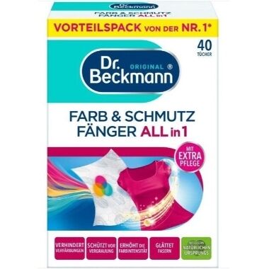 Krāsu un netīrumus absorbējošas salvetes Dr.Beckmann, 40 gab.