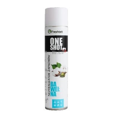Gaisa atsvaidzinātājs One Shot kokvilnas Freshtek, 600 ml