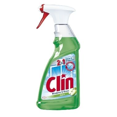 Stikla virsmu tīrīšanas līdzeklis ābolu, Clin, 500 ml