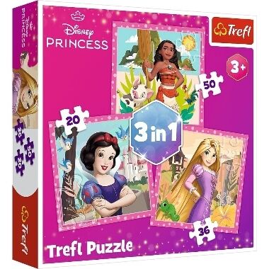 Puzle Disney Princess 3in1, Trefl