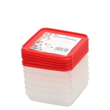 Plastmasas pārtikas uzglabāšanas trauciņi 0,3 L Marjukka, 6 gab.
