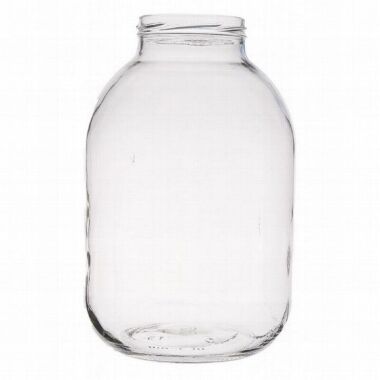 Stikla burka ar vītni 82 mm, 3 L