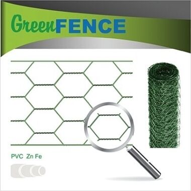 Žogs hexagonāls zaļš 1,5x10m rullis, 25-hex mm acs