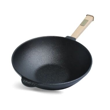 Čuguna Wok panna ar koka rokturi Brizoll, 2,8 L