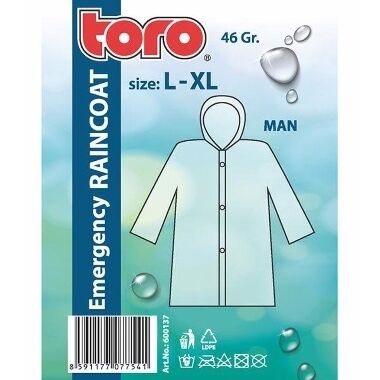 Lietusmētelis vīriešiem L-XL izmērs, Toro