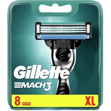 Skuvekļa kasetes Gillette Mach 3, 8 gab.
