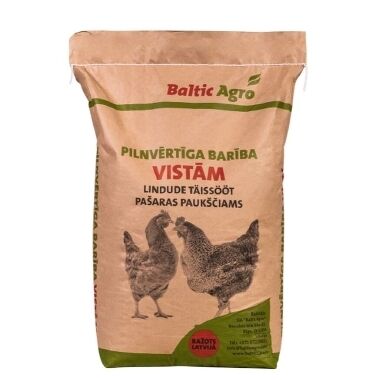 Pilnvērtīga barība vistām (no 5% dējības) granulēta Baltic Agro, 20 kg