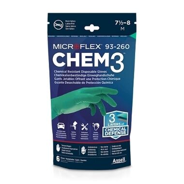 Vienreizlietojamie nitrila un neoprēna cimdi Microflex Ansell, 6 gab.