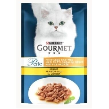 Konservs kaķiem ar vistas gaļu Perle Gourmet, 85 g
