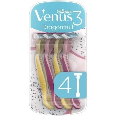Vienreizlietojamie skuvekļi Dragonfruit Venus 3 Gillette, 4 gab.