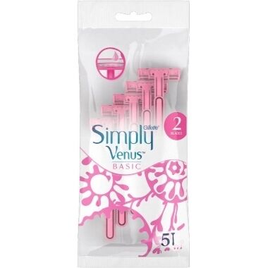 Vienreizlietojamie skuvekļi Simply Venus 2 Gillette, 5 gab.