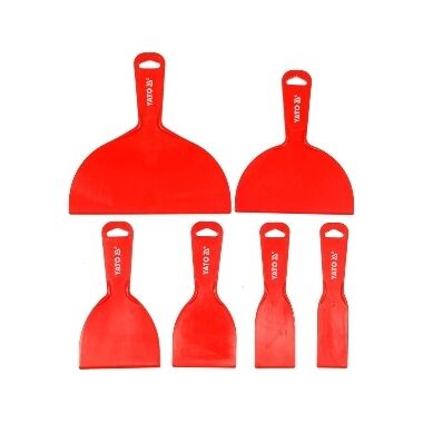 Plastmasas špakteļlāpstiņu komplekts YT-52740 Yato, 6 gab.