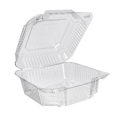 Konditorejas kārba ar atlokāmu vāku PET 104x104x24/24 mm, 1 gab.