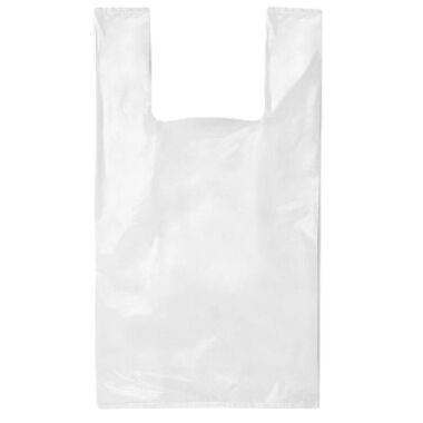 Maisiņi HDPE ar rokturiem balti, 40+16x70 cm, 50 gab.