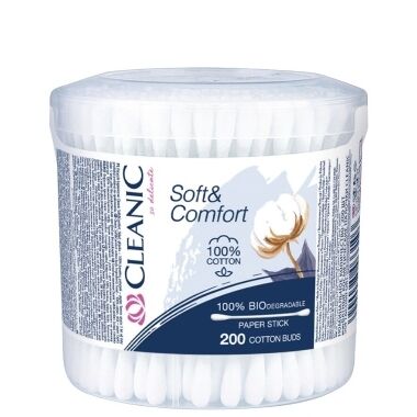 Vates kociņi Soft&Comfort Cleanic, 200 gab.