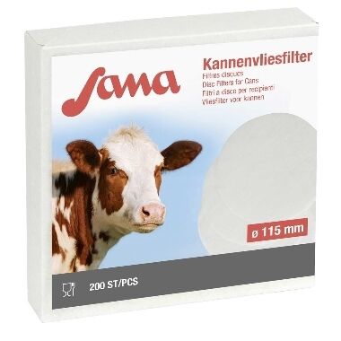 Piena filtri apaļie Sana 115mm, 200 gab.