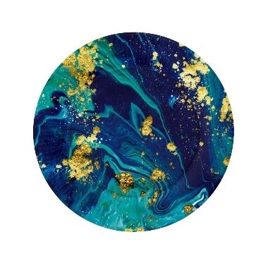 Papīra šķīvji Midnight Blue 18 cm Godan, 6 gab.