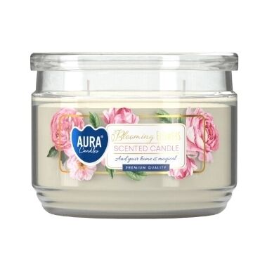 Aromātiska svece stikla traukā Blooming Roses, Aura