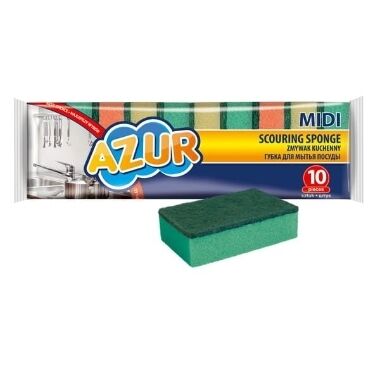 Trauku mazgāšanas sūkļi Midi Azur, 10 gab.