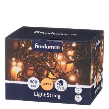 Spuldzīšu virtene dzintara 600 LED, Finnlumor