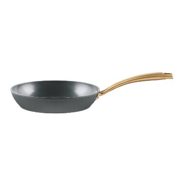 Zaļa panna ar zeltītu rokturi Maku, 24 cm