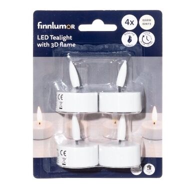 LED tējas svecīšu komplekts Finnlumor, 4 gab.