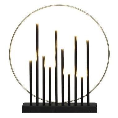 Ziemassvētku svečturis melns 10 LED, Finnlumor