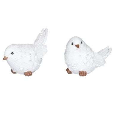 Dekoratīvs balts putns 10,5 cm Winteria, 1 gab.