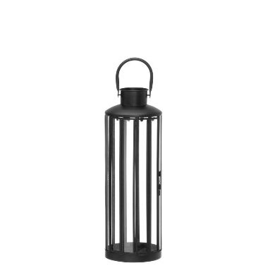 Melna apaļa laterna 4Living, 45 cm