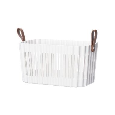 Plastmasas uzglabāšanas grozs Air balts 4Living, 27x18x14,5 cm