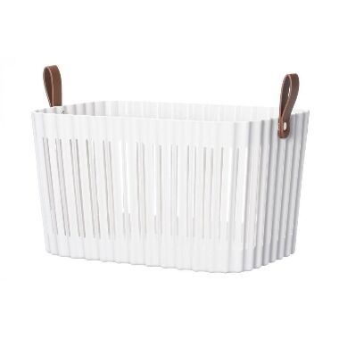 Plastmasas uzglabāšanas grozs Air balts 4Living, 31x22x18 cm