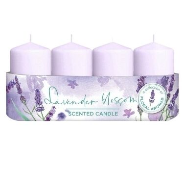 Aromātisku sveču komplekts Lavender Bartek, 4 gab.