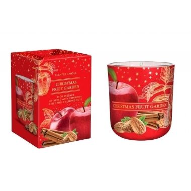 Aromātiskā svece Christmas fruit garden ābols ar kanēli, Bartek