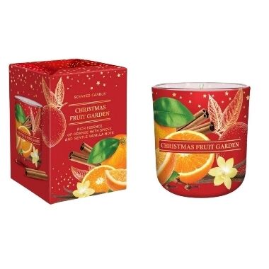 Aromātiskā svece Christmas fruit garden apelsīns ar garšvielām, Bartek