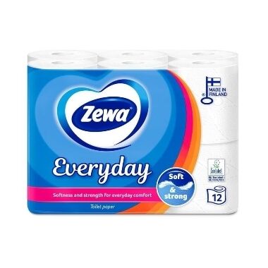 Tualetes papīrs Everyday 3 slāņu Zewa, 12 gab.