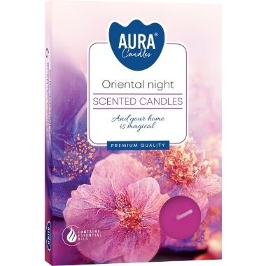 Aromātiskās tējas sveces Oriental Night Aura, 6 gab.
